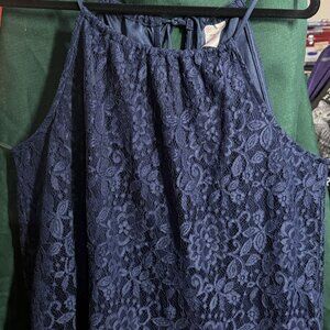 Navy lined lacy shell size XXXL / 3XG (21)